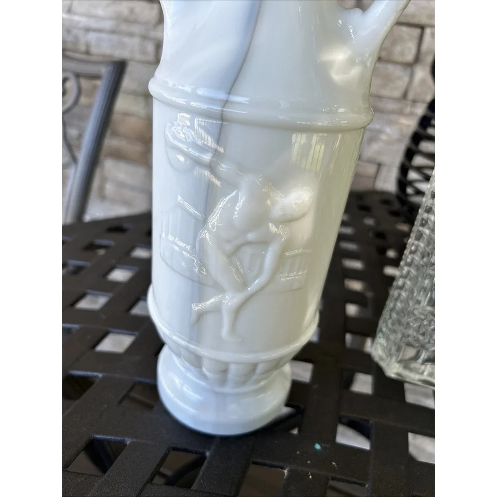 13 Inch Vintage White Marble Wine Decanter Olympic